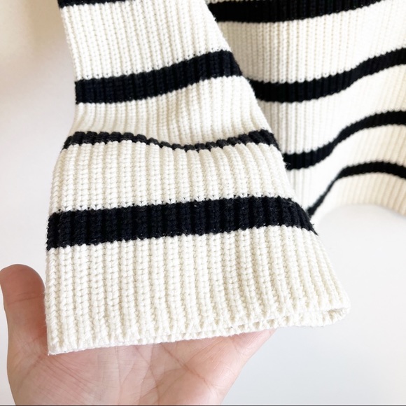 H&M Blogger Favorite Striped Chunky Knit Oversized Sweater - Picture 7 of 12